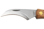 Couteau pliant à champignons Herbertz acier inox 7,5cm avec brosse