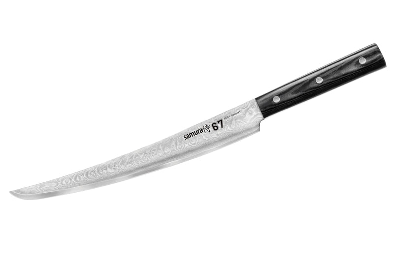 Couteau trancheur tanto Samura Damascus 67 damas VG10 23cm