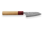 Couteau d'office japonais artisanal Yoshimi Kato 8,5cm VG10 Nickel Damascus cerisier