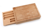 Planche à découper Sabatier International en hêtre + tiroir de rangement coulissant
