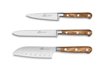 Coffret 3 couteaux Sabatier Provençao Office + Universel + Mini Santoku
