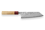 Couteau bunka japonais artisanal Yoshimi Kato 16,5cm VG10 Nickel Damascus cerisier
