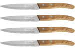 Coffret 4 couteaux d'office dentelés Lou Laguiole Util FOREST bois nature