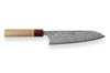 Couteau de chef japonais artisanal Yoshimi Kato 18cm VG10 Nickel Damascus cerisier