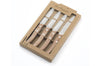 Coffret 4 couteaux d'office dentelés Lou Laguiole Util FOREST bois nature