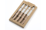 Coffret 4 couteaux d'office dentelés Lou Laguiole Util FOREST bois nature