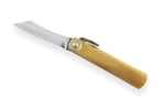 Couteau de poche Higonokami Kanetsune 4cm acier SK-5 manche laiton