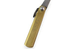 Couteau de poche Higonokami Kanetsune 4cm acier SK-5 manche laiton