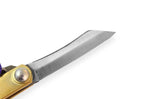 Couteau de poche Higonokami Kanetsune lame 4cm acier SK-5 manche laiton + grelot