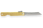 Couteau de poche Higonokami Böker Kinzoku lame damassée 7,5cm manche cuivre