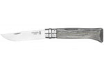 Couteau Opinel tradition n°8 lame acier inox 8,5cm virole tournante bouleau lamellé - Gris