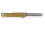 Couteau de poche Higonokami Kanetsune lame 7,5cm manche laiton