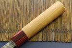 Couteau nakiri japonais artisanal Yoshimi Kato 16,5cm VG10 Nickel Damascus cerisier