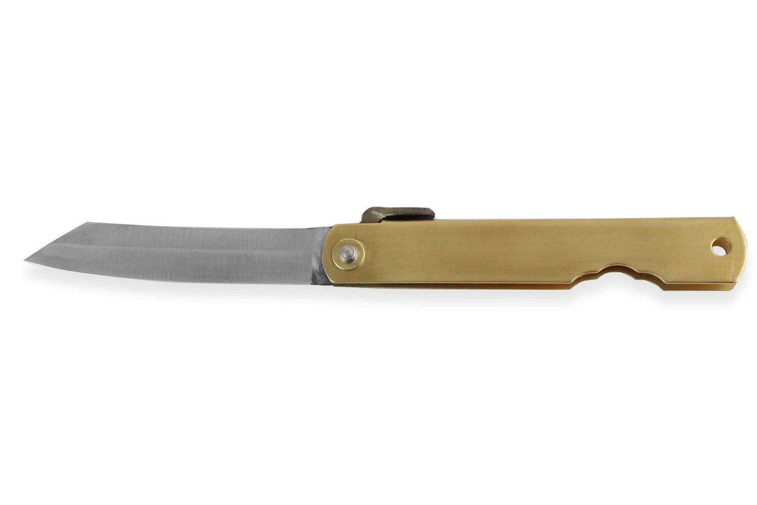 Couteau de poche Higonokami Kanetsune lame 7cm manche laiton