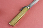 Couteau de poche Higonokami Kanetsune 4cm acier SK-5 manche laiton