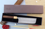 Couteau nakiri japonais artisanal Yoshimi Kato AS Nashiji 16,5cm