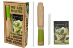 Coffret cadeau Cookut spécial mojito 1 pilon + 2 pailles en verre + 1 livre de recettes