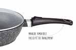 Sauteuse en fonte Pradel Excellence Premium 24cm façon pierre tous feux/ induction