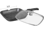 Poêle grill en fonte Pradel Excellence Premium 28x28cm façon pierre tous feux/ induction