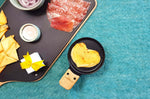 Service à raclette à la bougie Cookut Lumi noir - Services individuels poêlons et spatules