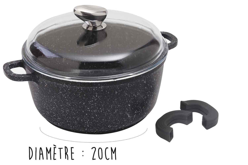 Faitout en fonte Pradel Excellence Premium 20cm façon pierre tous feux/ induction