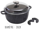 Faitout en fonte Pradel Excellence Premium 20cm façon pierre tous feux/ induction