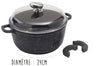 Faitout en fonte Pradel Excellence Premium 24cm façon pierre tous feux/ induction