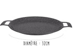 Plat à pizza en fonte Pradel Excellence Premium 32cm façon pierre tous feux/ induction