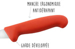 Set de 3 couteaux de boucher professionnels Giesser manche rouge