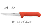 Set de 3 couteaux de boucher professionnels Giesser manche rouge