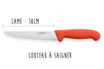 Set de 3 couteaux de boucher professionnels Giesser manche rouge
