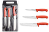 Set de 3 couteaux de boucher professionnels Giesser manche rouge