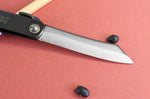 Couteau de poche Higonokami Kanetsune lame 7cm manche acier noir