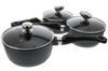 Set de 3 casseroles Pradel Excellence Onda 16/18/20cm tous feux/ induction - 3 manches amovibles