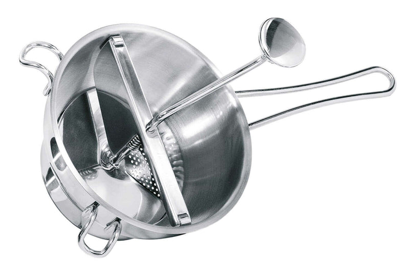 Moulin à légumes manuel Gefu Flotte Lotte tout inox avec 2 grilles - Diamètre 20cm