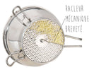 Moulin à légumes manuel Gefu Flotte Lotte tout inox avec 2 grilles - Diamètre 20cm