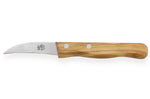 Couteau bec d'oiseau Gehring Look lame 6cm damas 65 couches manche olivier