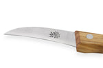 Couteau bec d'oiseau Gehring Look lame 6cm damas 65 couches manche olivier