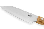 Couteau santoku Gehring Look lame 11cm damas 65 couches manche olivier