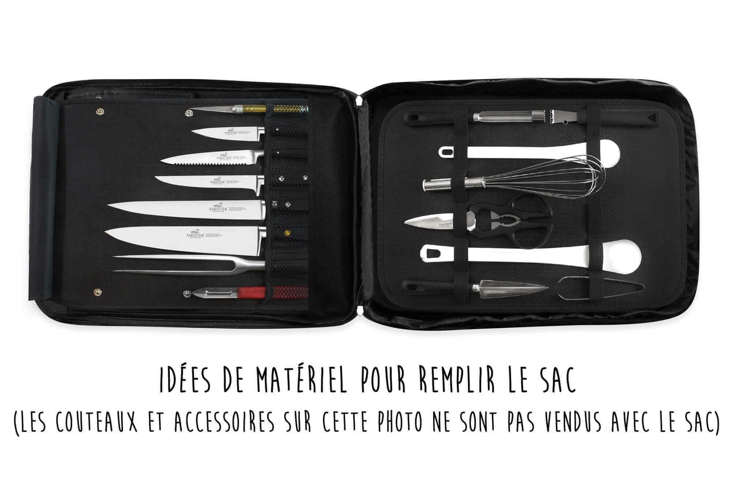 Sac spécial chef Sabatier 32 Dumas Cuisineco 4 couteaux + 1 fourchette - Exclusivité