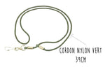 Cordon sifflet Elless nylon vert 39cm