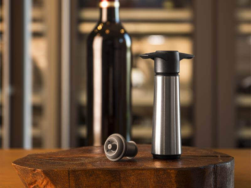 Coffret Wine Saver Vacu Vin acier 3 pièces