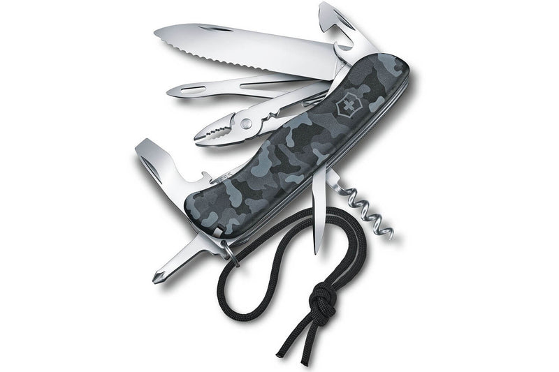 Couteau suisse Victorinox 10 pièces 111mm Skipper Camouflage navy 18 fonctions