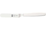 Spatule coudée Icel 9cm acier inox manche blanc
