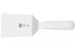 Spatule coudée rectangulaire Icel 11cm acier inox manche blanc