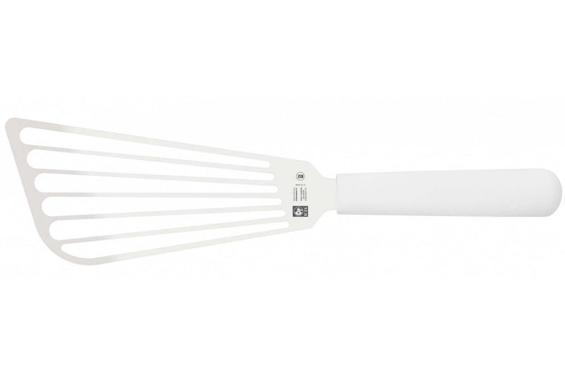 Spatule ajourée Icel 17cm inox manche blanc
