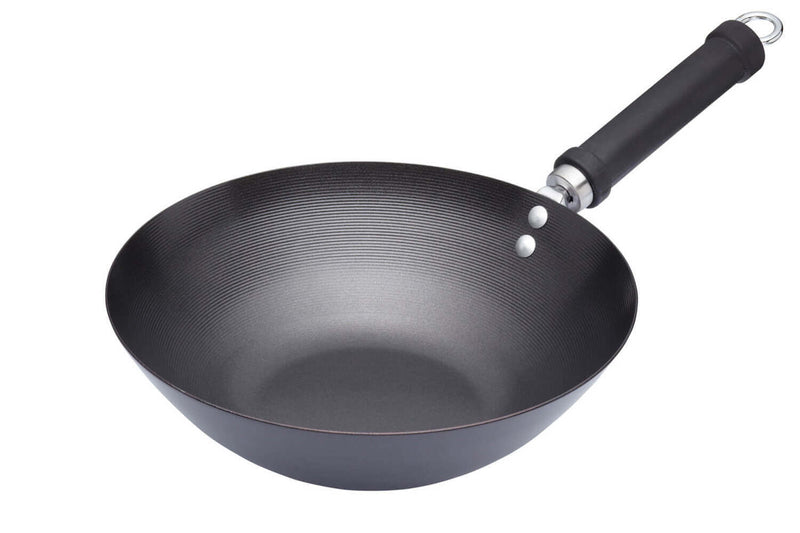Wok antiadhésif Kitchen Craft acier carbone 26,5cm