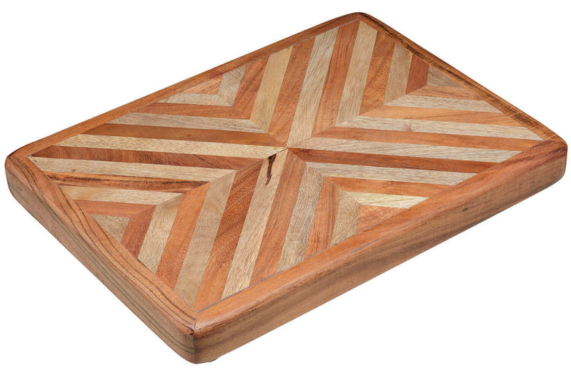 Planche à découper Kitchen Craft Serenity Acacia chevrons 28x38x4cm