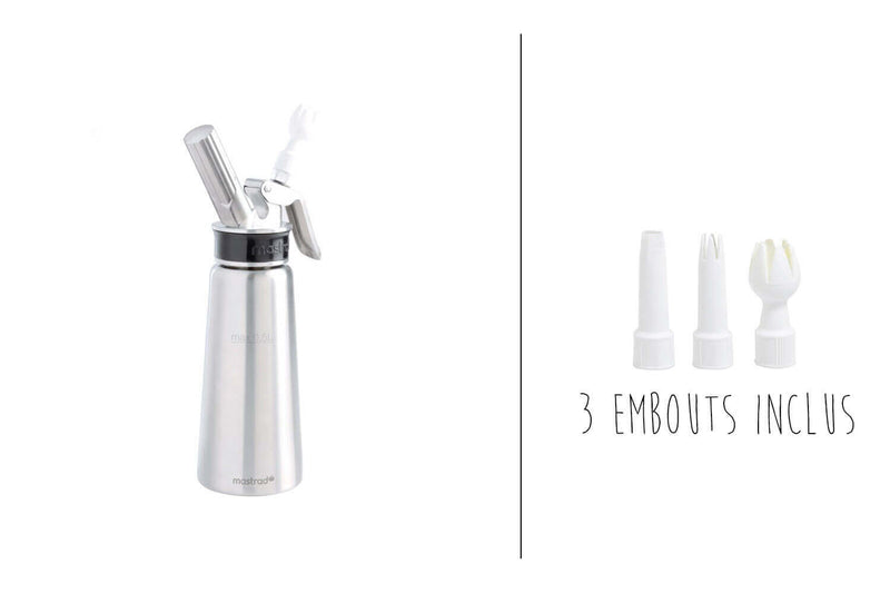 Siphon à chantilly Mastrad PRO en inox - 0,5 l