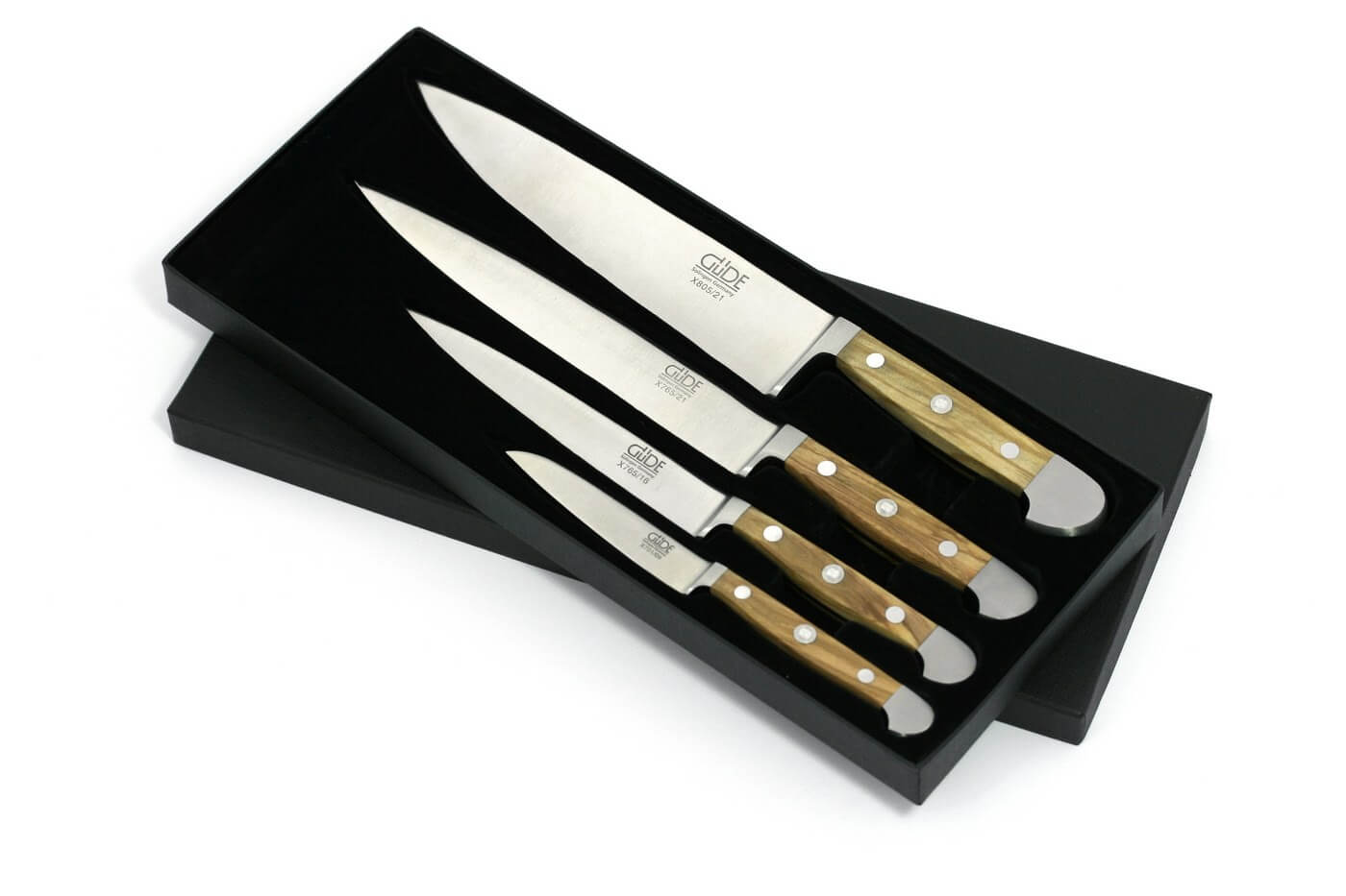Coffret Güde 4 couteaux forgés Alpha Olive